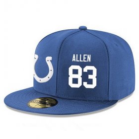 Wholesale Cheap Indianapolis Colts #83 Dwayne Allen Snapback Cap NFL Player Royal Blue with White Number Stitched Hat