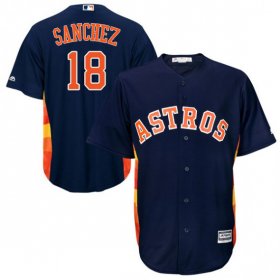 Wholesale Cheap Astros #18 Aaron Sanchez Navy Blue New Cool Base Stitched MLB Jersey