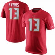 Wholesale Cheap Tampa Bay Buccaneers #13 Mike Evans Nike Player Pride Name & Number T-Shirt Red