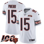 Wholesale Cheap Nike Bears #15 Eddy Pineiro White Youth 100th Season Stitched NFL Vapor Untouchable Limited Jersey