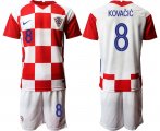 Wholesale Cheap Men 2021 European Cup Croatia white home 8 Soccer Jerseys