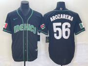 Wholesale Cheap Men's Mexico Baseball #56 Randy Arozarena 2023 Black World Classic Stitched Jersey1
