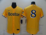 Wholesale Cheap Men's Boston Red Sox #8 Carl Yastrzemski Gold 2021 City Connect Stitched MLB Flex Base Nike Jersey