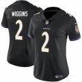Cheap Women's Baltimore Ravens #2 Nate Wiggins Black 2024 Draft Football Jersey(Run Small)