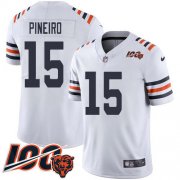 Wholesale Cheap Nike Bears #15 Eddy Pineiro White Alternate Men's Stitched NFL Vapor Untouchable Limited 100th Season Jersey
