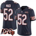 Wholesale Cheap Nike Bears #52 Khalil Mack Navy Blue Team Color Men's Stitched NFL 100th Season Vapor Limited Jersey