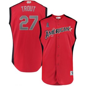Wholesale Cheap Angels of Anaheim #27 Mike Trout Red 2019 All-Star American League Stitched MLB Jersey