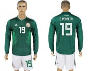 Wholesale Cheap Mexico #19 O.Peralta Home Long Sleeves Soccer Country Jersey