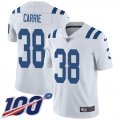 Wholesale Cheap Nike Colts #38 T.J. Carrie White Youth Stitched NFL 100th Season Vapor Untouchable Limited Jersey