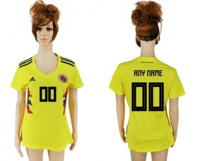 Wholesale Cheap Women\'s Colombia Personalized Home Soccer Country Jersey