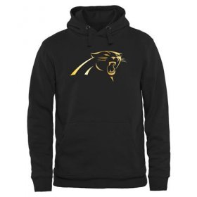 Wholesale Cheap Men\'s Carolina Panthers Pro Line Black Gold Collection Pullover Hoodie