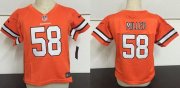 Wholesale Cheap Toddler Nike Broncos #58 Von Miller Orange Rush Stitched NFL Elite Jersey
