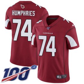 Wholesale Cheap Nike Cardinals #74 D.J. Humphries Red Team Color Men\'s Stitched NFL 100th Season Vapor Limited Jersey