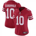Wholesale Cheap Nike 49ers #10 Jimmy Garoppolo Red Team Color Women's Stitched NFL Vapor Untouchable Limited Jersey