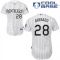 Wholesale Cheap Rockies #28 Nolan Arenado White Cool Base Stitched Youth MLB Jersey