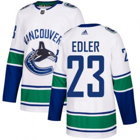 Wholesale Cheap Adidas Canucks #23 Alexander Edler White Road Authentic Stitched NHL Jersey