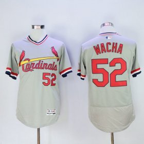 Wholesale Cheap Cardinals #52 Michael Wacha Grey Flexbase Authentic Collection Cooperstown Stitched MLB Jersey