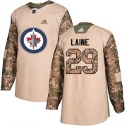 Wholesale Cheap Adidas Jets #29 Patrik Laine Camo Authentic 2017 Veterans Day Stitched NHL Jersey