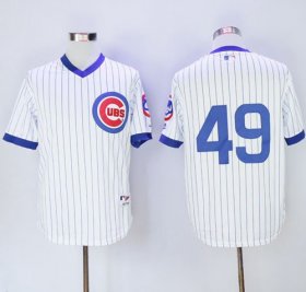 Wholesale Cheap Cubs #49 Jake Arrieta White 1988 Turn Back The Clock Stitched MLB Jersey