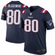 Wholesale Cheap Men's New England Patriots #80 Gunner Olszewski Legend Navy Color Rush Jersey