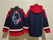 Cheap Men's Houston Texans Blank Navy Ageless Must-Have Lace-Up Pullover Hoodie