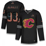 Wholesale Cheap Calgary Flames #93 Sam Bennett Adidas Men's Black USA Flag Limited NHL Jersey
