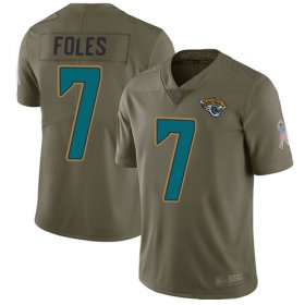 Wholesale Cheap Nike Jaguars #7 Nick Foles Olive Youth Stitched NFL Limited 2017 Salute to Service Jersey