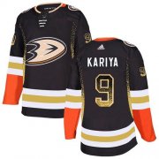 Wholesale Cheap Adidas Ducks #9 Paul Kariya Black Home Authentic Drift Fashion Stitched NHL Jersey
