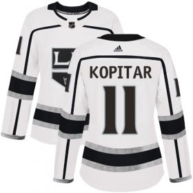 Wholesale Cheap Adidas Kings #11 Anze Kopitar White Road Authentic Women\'s Stitched NHL Jersey