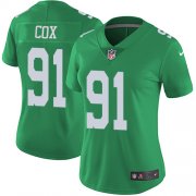 Wholesale Cheap Nike Eagles #91 Fletcher Cox Green Women's Stitched NFL Limited Rush Jersey