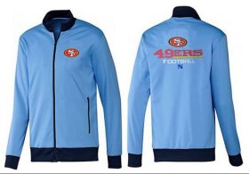 Wholesale Cheap NFL San Francisco 49ers Victory Jacket Light Blue