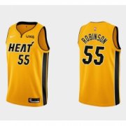 Wholesale Cheap Men's Miami Heat #55 Duncan Robinson 2021 Earned Edition Stitched NBA Jersey