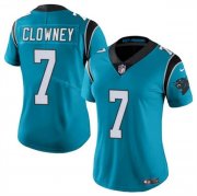 Cheap Women's Carolina Panthers #7 Jadeveon Clowney Blue Stitched Jersey(Run Small)