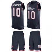 Wholesale Cheap Nike Texans #10 DeAndre Hopkins Navy Blue Team Color Men's Stitched NFL Limited Tank Top Suit Jersey