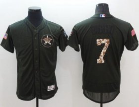 Wholesale Cheap Astros #7 Craig Biggio Green Flexbase Authentic Collection Salute to Service Stitched MLB Jersey