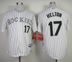 Wholesale Cheap Rockies #17 Todd Helton White Strip Cool Base Stitched MLB Jersey