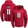 Wholesale Cheap Nike Falcons #11 Julio Jones Red Name & Number Pullover NFL Hoodie