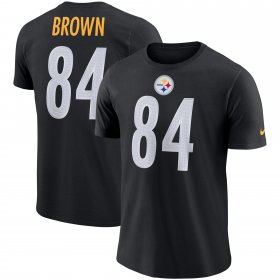 Wholesale Cheap Pittsburgh Steelers #84 Antonio Brown Nike Player Pride Name & Number Performance T-Shirt Black