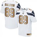 Wholesale Cheap Nike Seahawks #89 Doug Baldwin White Men's Stitched NFL Elite Gold Jersey