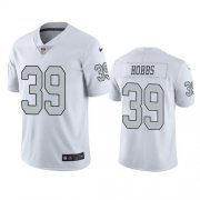 Wholesale Cheap Men's Las Vegas Raiders #39 Nate Hobbs White Color Rush Limited White Jersey