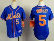 Wholesale Cheap Mets #5 David Wright Blue Alternate Home Cool Stitched Youth MLB Jersey