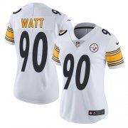 Wholesale Cheap Nike Steelers #90 T. J. Watt White Women's Stitched NFL Vapor Untouchable Limited Jersey