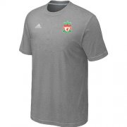 Wholesale Cheap Adidas Liverpool Soccer T-Shirt Light Grey