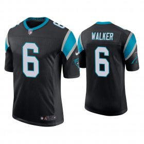 Wholesale Cheap Men\'s Carolina Panthers #6 P.J. Walker Vapor Limited Black Nike Jersey
