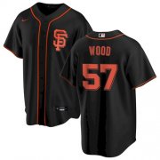 Wholesale Cheap Men's San Francisco Giants #57 Alex Wood Black Alternate Nike Jersey