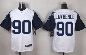Wholesale Cheap Nike Cowboys #90 Demarcus Lawrence White Men\'s Stitched NFL Elite Rush Jersey