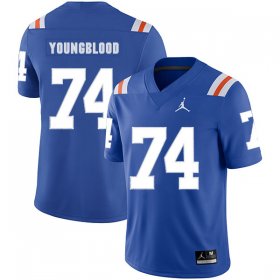 Wholesale Cheap Florida Gators 74 Jack Youngblood Blue Throwback College Football Jersey