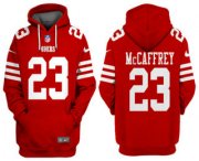 Wholesale Cheap Men's San Francisco 49ers #23 Christian McCaffrey Red Alternate Pullover Hoodie