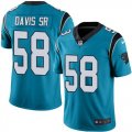 Wholesale Cheap Nike Panthers #58 Thomas Davis Sr Blue Men's Stitched NFL Limited Rush Jersey
