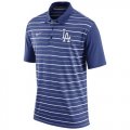Wholesale Cheap Men's Los Angeles Dodgers Nike Royal Dri-FIT Stripe Polo